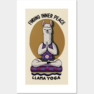 llama yoga lover Posters and Art